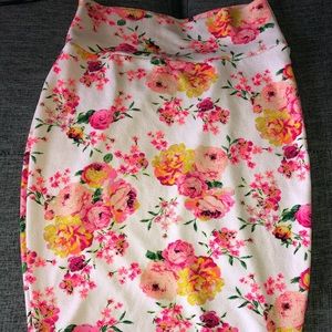 Floral Print Pencil Skirt